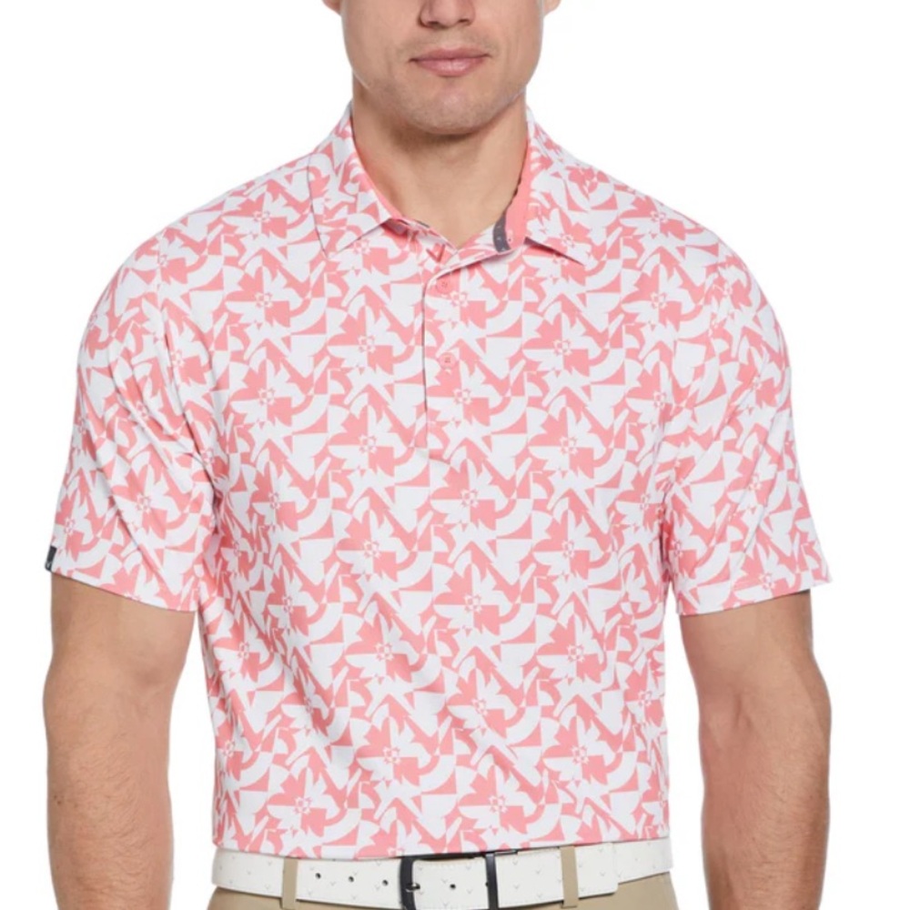 Callaway Men's Layered Floral Print Golf Shirt